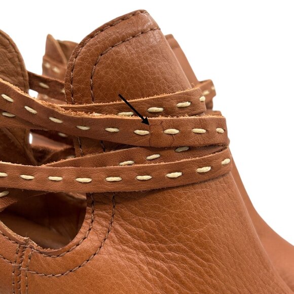 Frye Naomi Pickstitch Whisky Leather Shootie Ankle Boots (9.5) - Picture 10 of 16